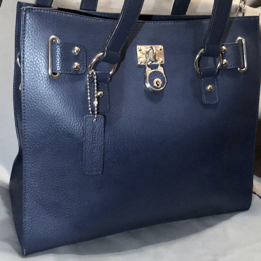 Wilsons Leather Navy Blue tote bag